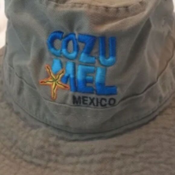 Kid's Bay Hot Cozumel Mexico Tan Khaki Bucket Hat - Picture 4 of 11